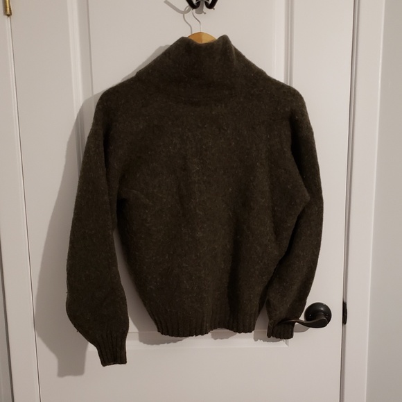 LONDON FOG Dark Green Wool Sweater - Picture 4 of 6